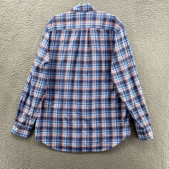 Vineyard Vines Shirt Men's Medium Blue Plaid Slim Fit Tucker Whale Button Preppy - Picture 6 of 11